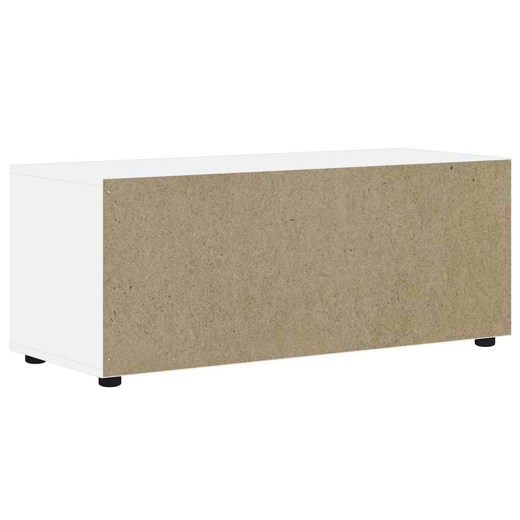 Mobile TV da parete VISNES con ampio spazio di archiviazione 100 x 40 x 38 cm legno ingegnerizzato bianco 02_0058333