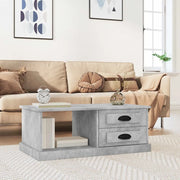 Tavolino Salotto Grigio Cemento 90x50x35 cm Legno Multistratocod mxl 81966