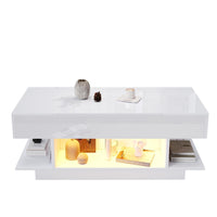 Tavolino regolabile - Xylo - 98x45cm piano alzabile bianco LED