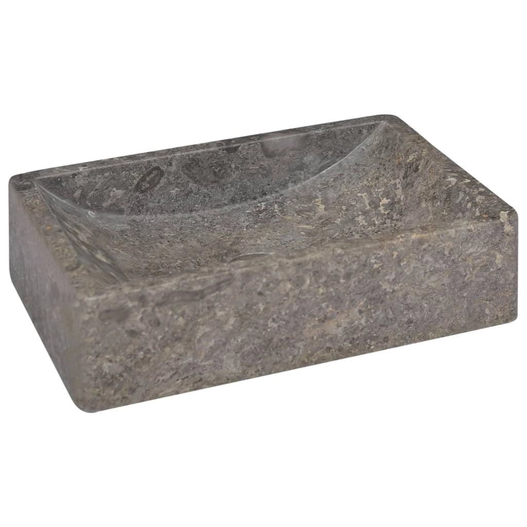 Lavandino da bagno lavabo da appoggio lavabo da WC lavabo da bagno lavabo da interno 45 x 30 cm marmo grigio 02_0002800