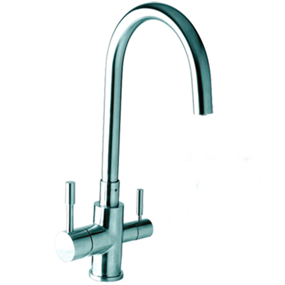 Miscelatore monocomando inox uscita separata per depuratore kitchen