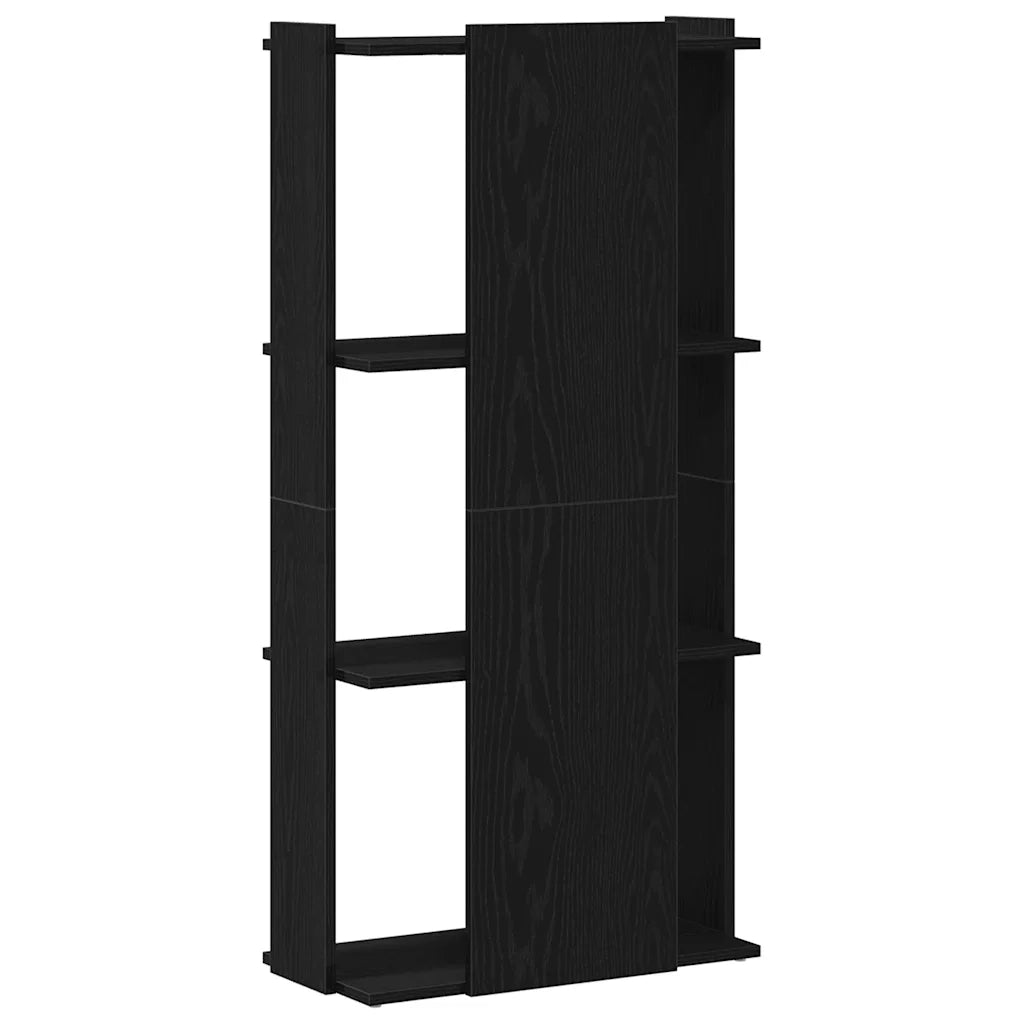 Libreria a 3 Ripiani Nera 60x30x120 cm in Legno Multistrato 860266