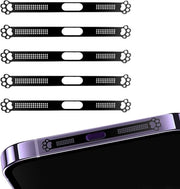 Sticker mesh anti-stoffa per iPhone 16/15 serie - Disegno gatto - Protezione contro la polvere - Orecchini per difendersi dal rumore - Mesh per diffusore - Protezione contro la polvere