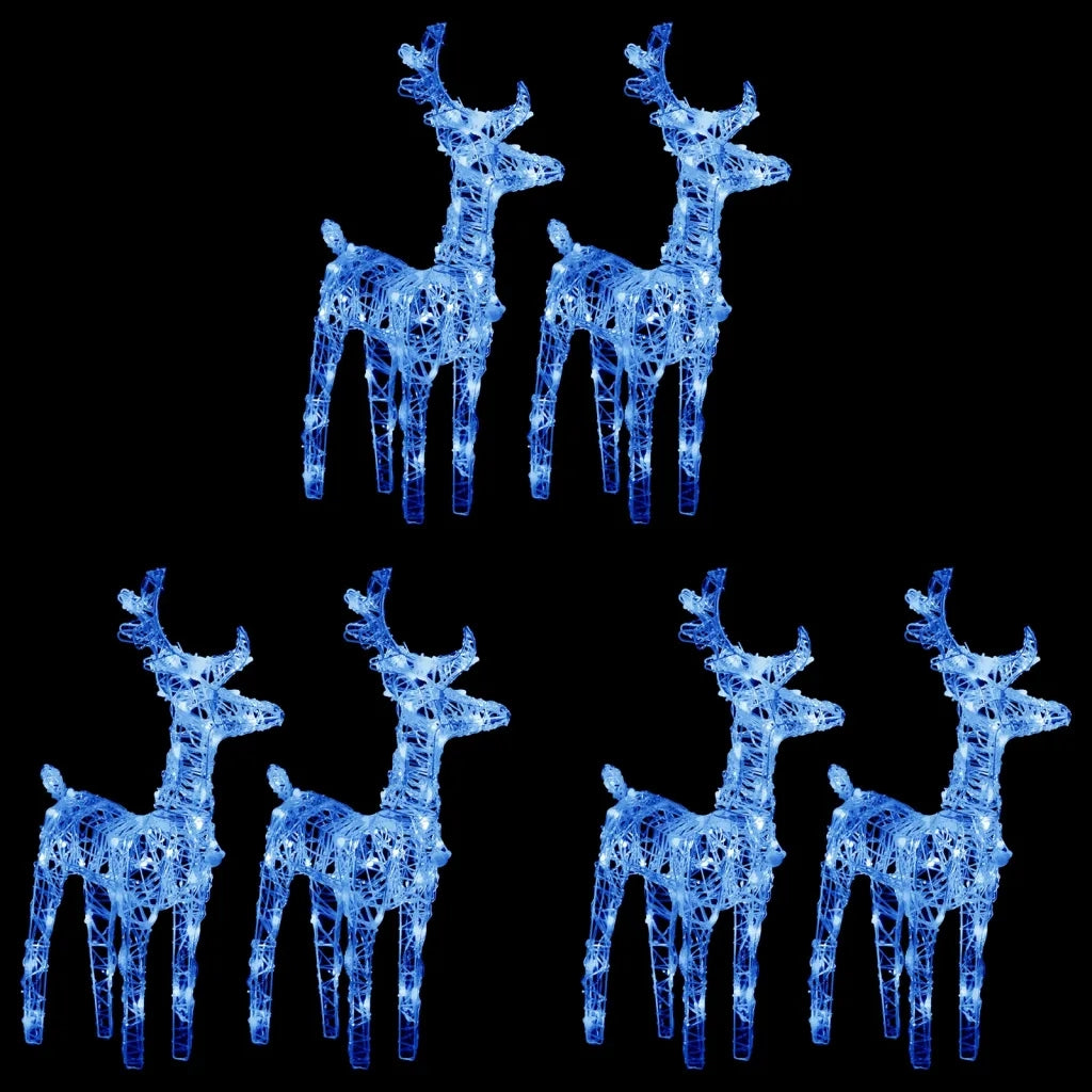 Renne di Natale 6 pz Blu 240 LED in Acrilico CFW8598567