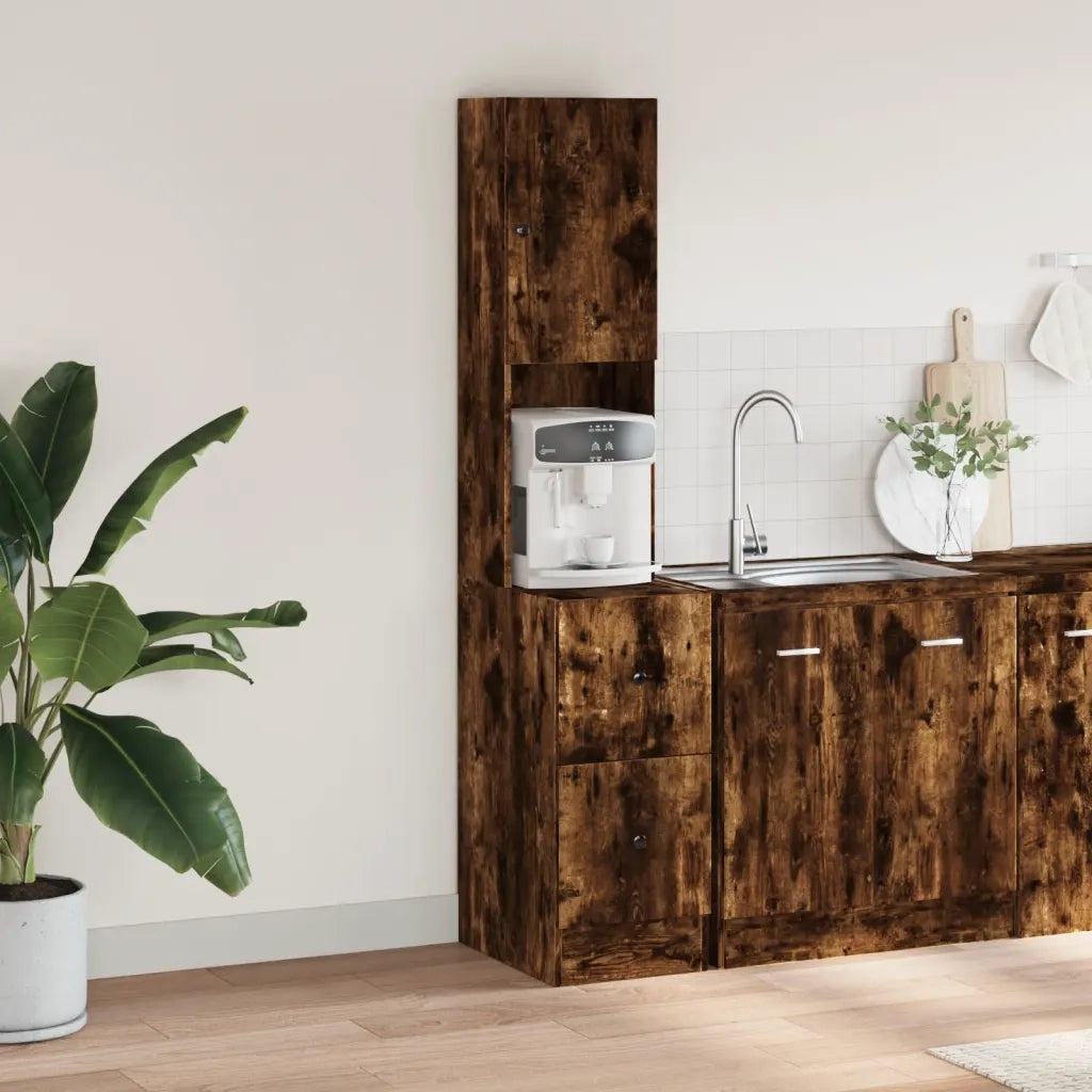 Pensile da cucina | Mobile da Cucina Rovere Fumo 35x50x180 cm Legno Multistrato