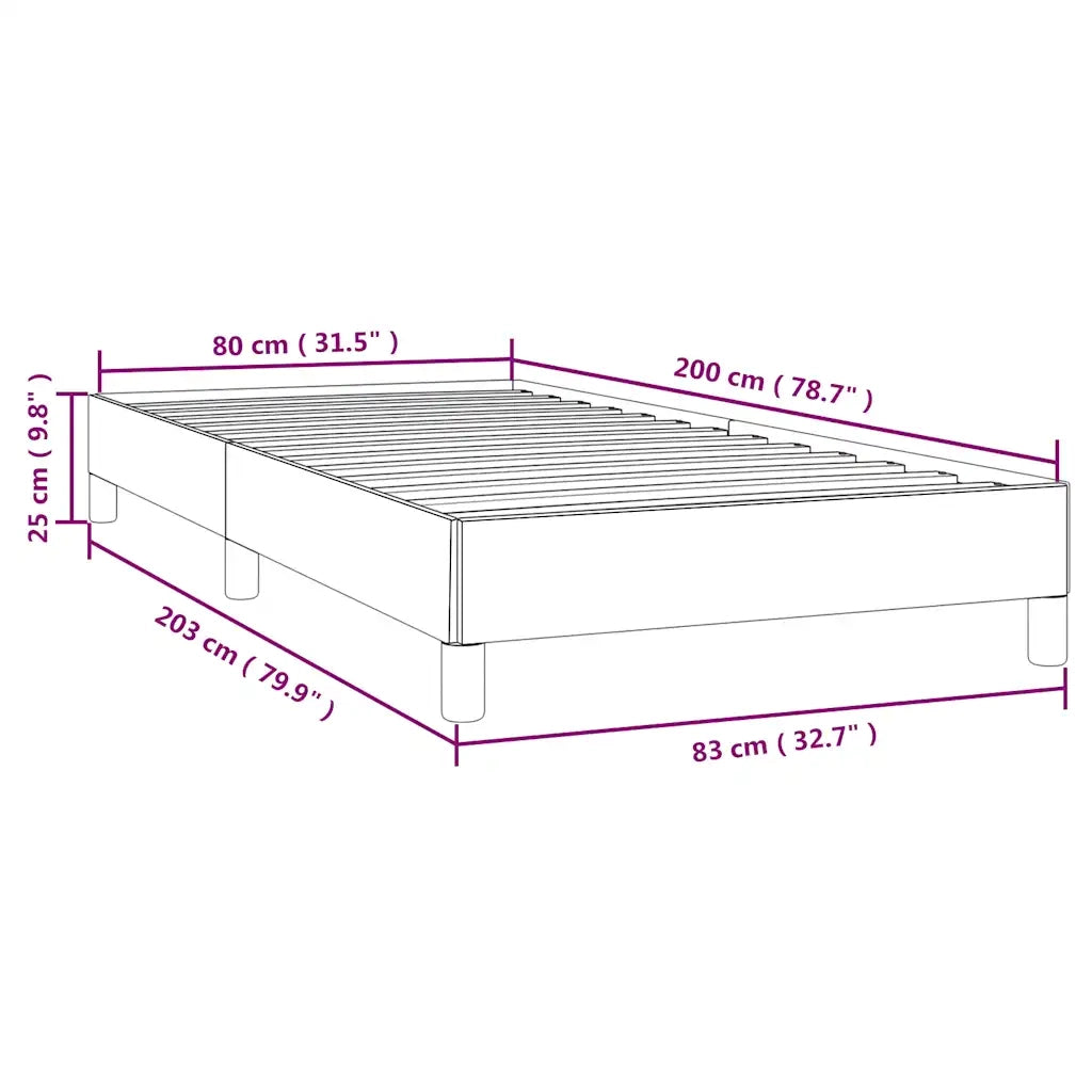 Giroletto senza Materasso Blu Scuro 80x200 cm in Velluto 346944