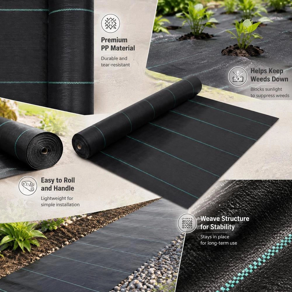 Weed Control Root Barrier Fabric Black 1x200 M In PP