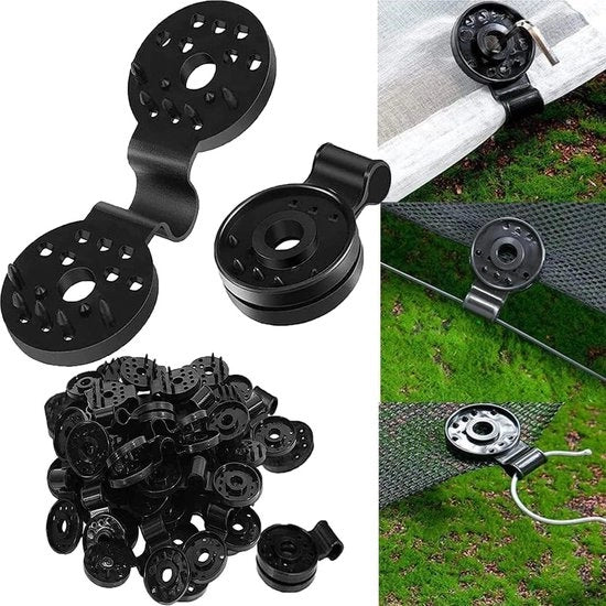 Clip per schermo ombreggiante per giardino in plastica - 50 pezzi - resistente al freddo - facile da utilizzare