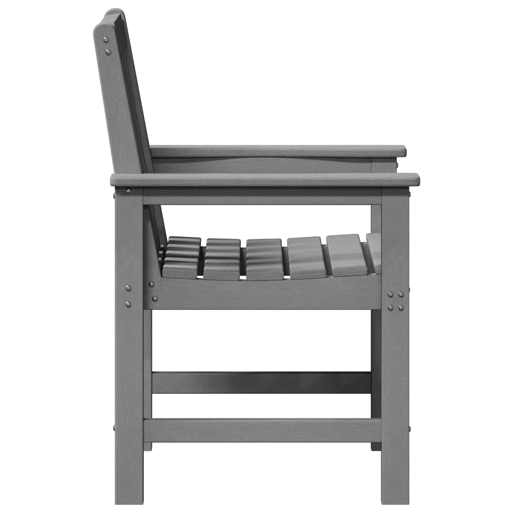 Sedie da Giardino 4 pezzi Grigio Chiaro 65.5x55.5x88 cm HDPE