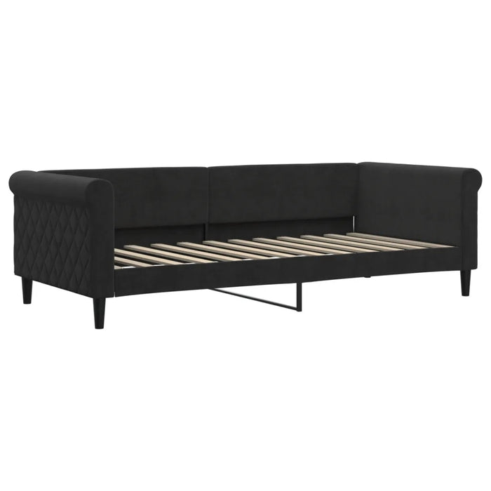 Divano Letto con Letto Estraibile Nero 90x200 cm in Velluto 3197775