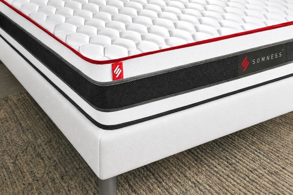 Pacchetto letto completo - Materasso 200x200cm + Box spring con doghe (kit) + 2 cuscini + Piumone - Energy