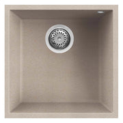 Lavello Elleci Incasso 1 vasca 44x44 Quadra 102 Sottotop Granitek Avena LGQ10251BSO