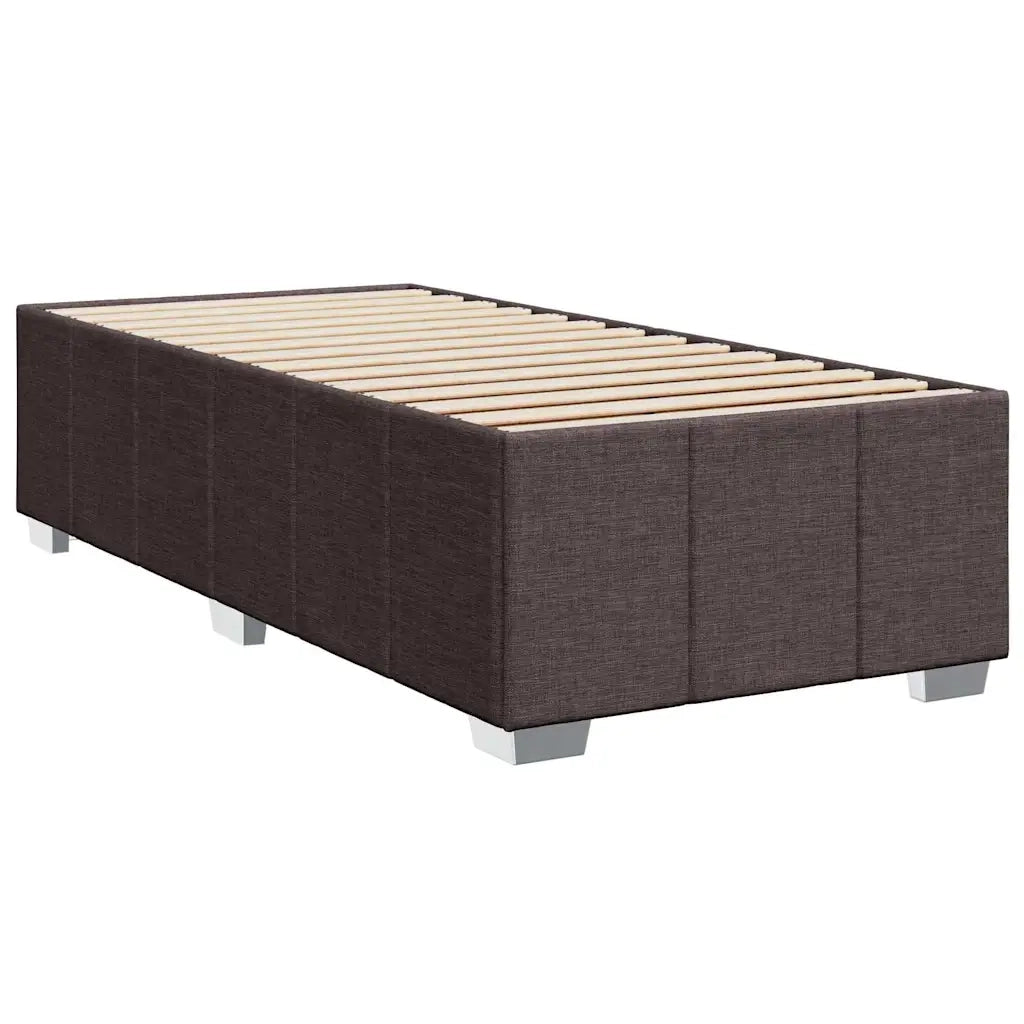 Giroletto a Molle con Materasso Marrone Scuro 90x200 cm Tessuto 3293861