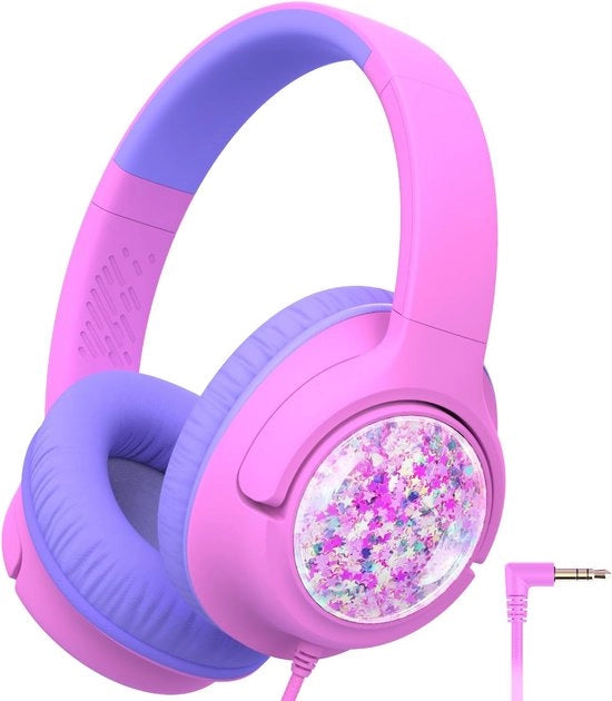 Cuffia per bambini con cavo - Cuffia per bambini - Cuffia per computer con cavo - Regolazione del volume sicura - Scuola - Tablet - Laptop - Viaggi - Ascolto di musica
