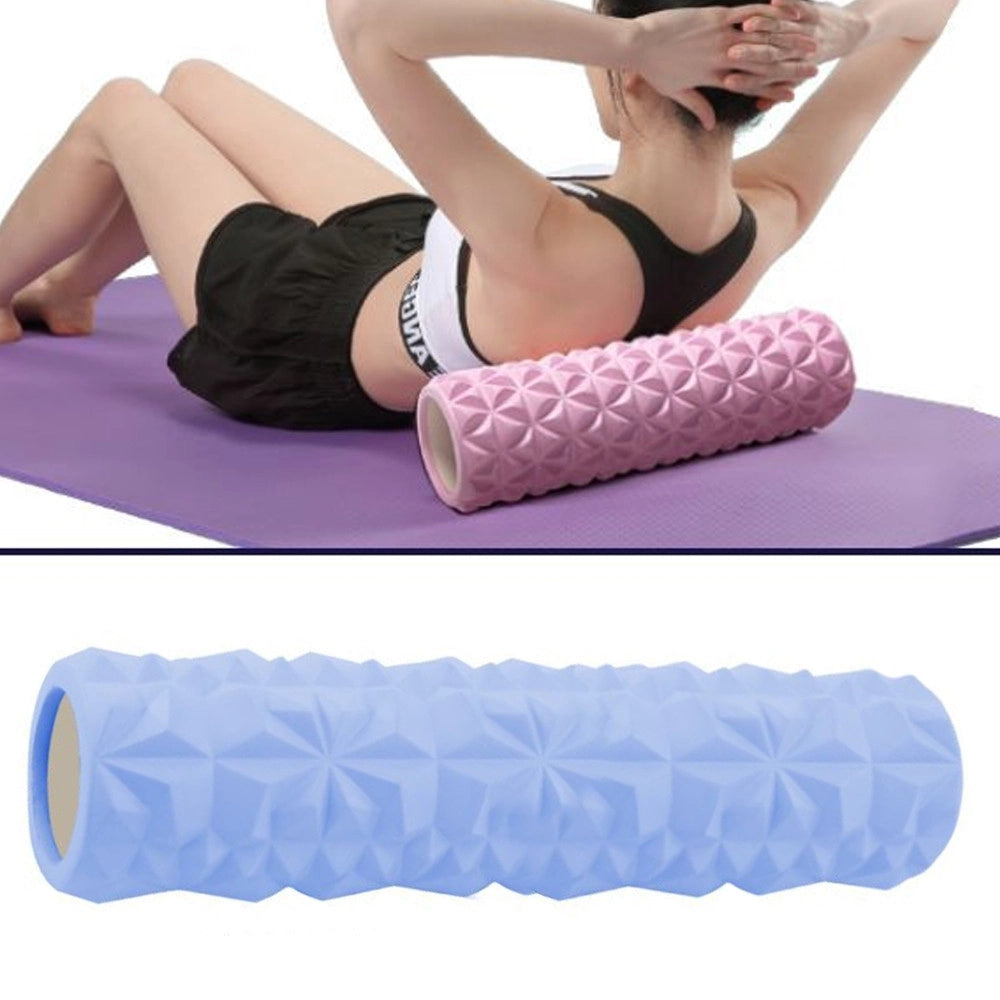 Trade Shop - Rullo Fitness Pilates Schiuma Tubo Esercizi Palestra Yoga Massaggi Schiena 13x45 -