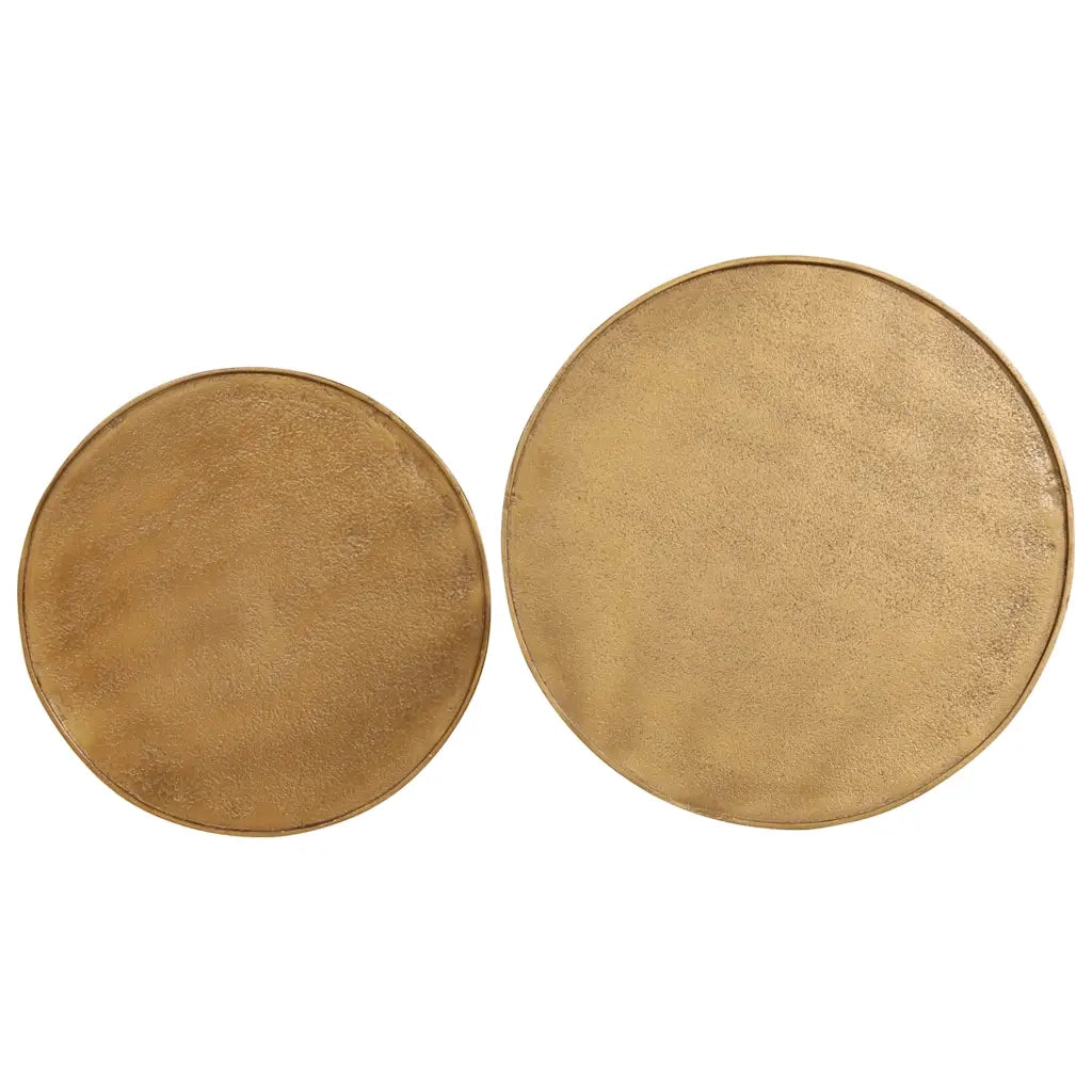 Tavolini da Salotto 2 pz Oro in Legno Multistrato 373637