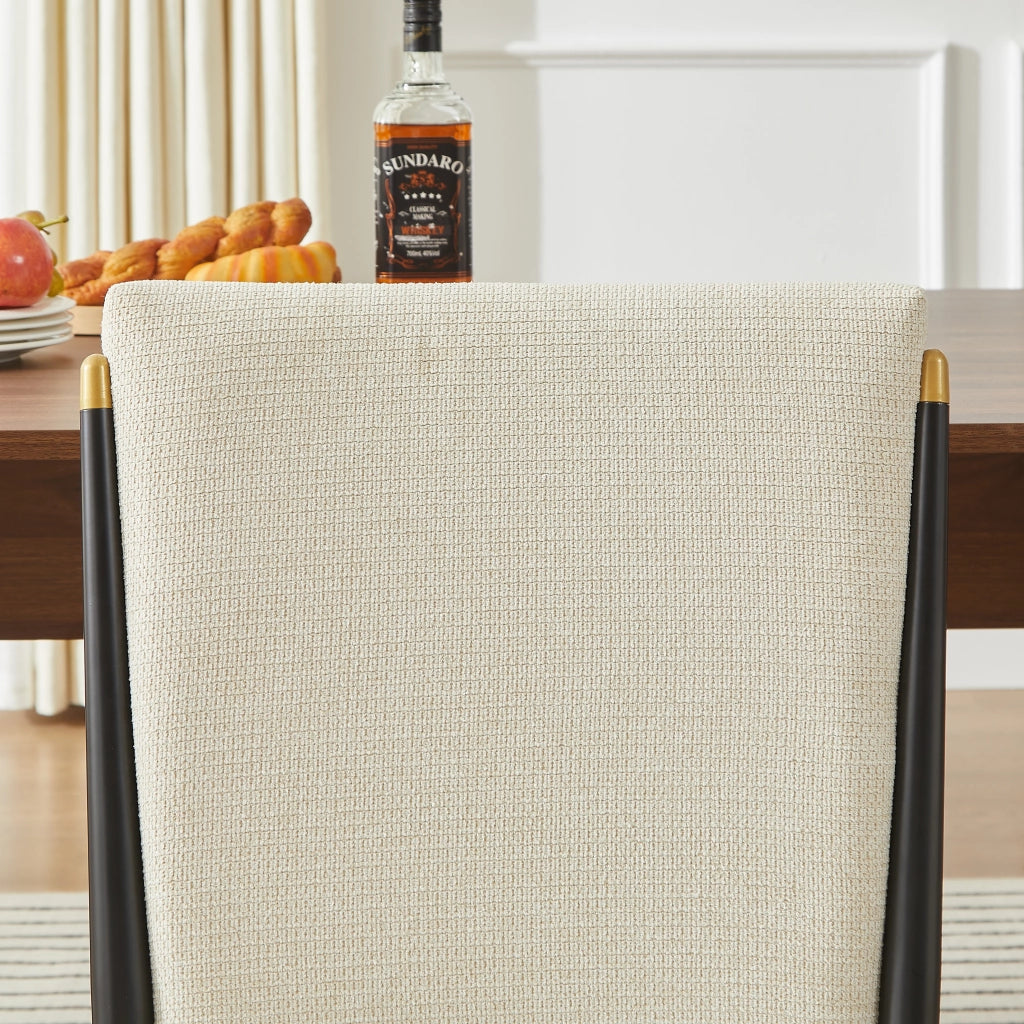 SEDIE Set da 2 pezzi in tessuto beige con gambe regolabili in altezza