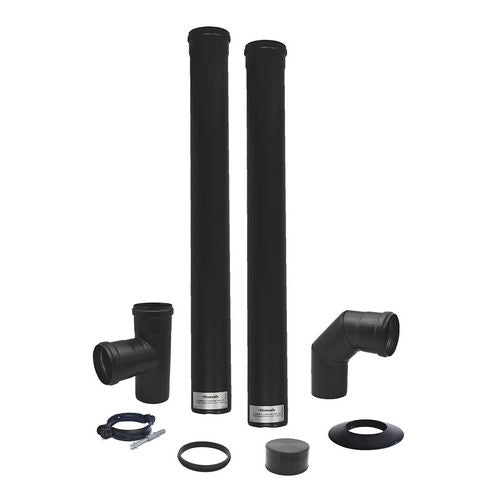 KIT SCARICO FUMI PELLET DA 80 1,2 MM L2000- Diam. 80 - L. 2000 mm- DK- pezzi 1