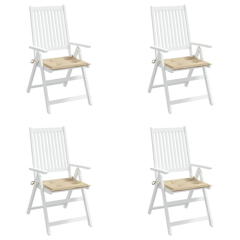 Cuscini per Sedia 2 pz Beige 50x50x4 cm in Tessuto Oxfor4 314044