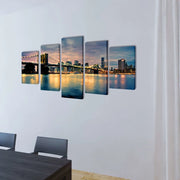 Set Stampa su Tela da Muro Vista Ponte di Brooklyn 200x100 cm 241555