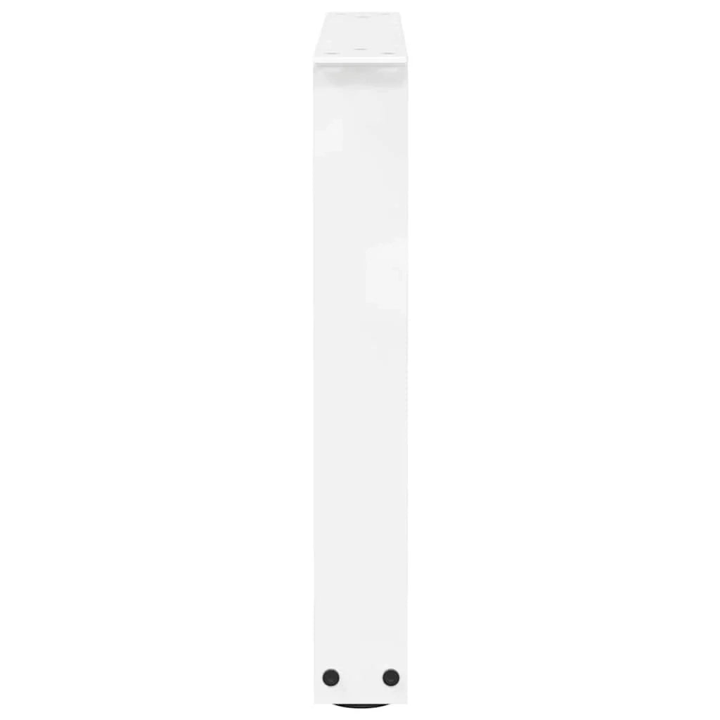 Set di 2 gambe regolabili per tavolino da caffè a forma di V 60 x 42 x 43 cm stile moderno acciaio bianco 02_0056921