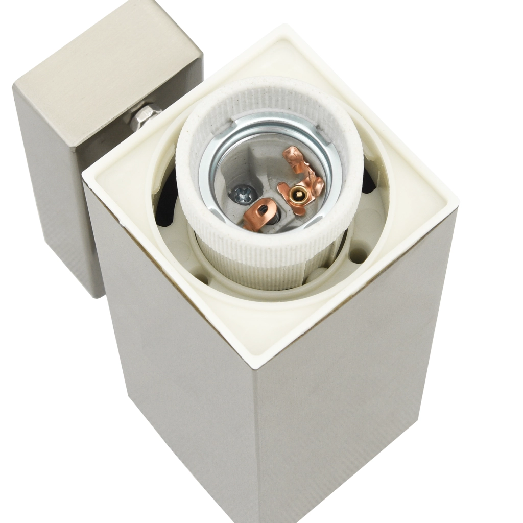 Lampade da Parete da Esterno 2 pz Argento Acciaio Inossidabile IP44