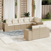 Set Divano da Giardino 8 pz con Cuscini Beige in Polyrattancod mxl 89215