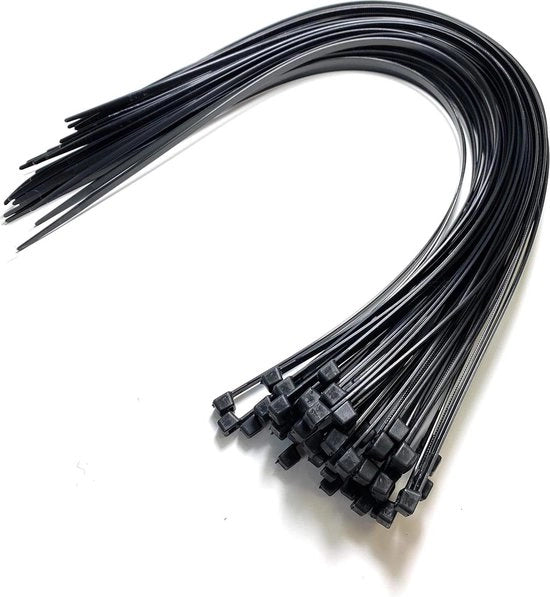 Cinturini per cavi lunghi 450 mm x 48 mm 177 pollici - cinturini nylon (200 neri)