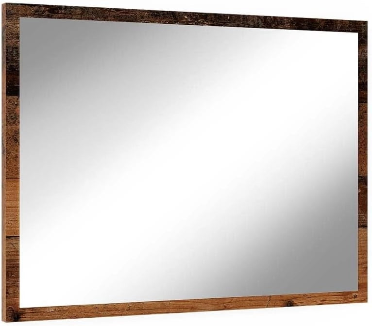 Specchio bagno Kiko, Rovere rustico, 45 x 60 cm, per montaggio a parete, abbinabile ai mobili da bagno Kiko