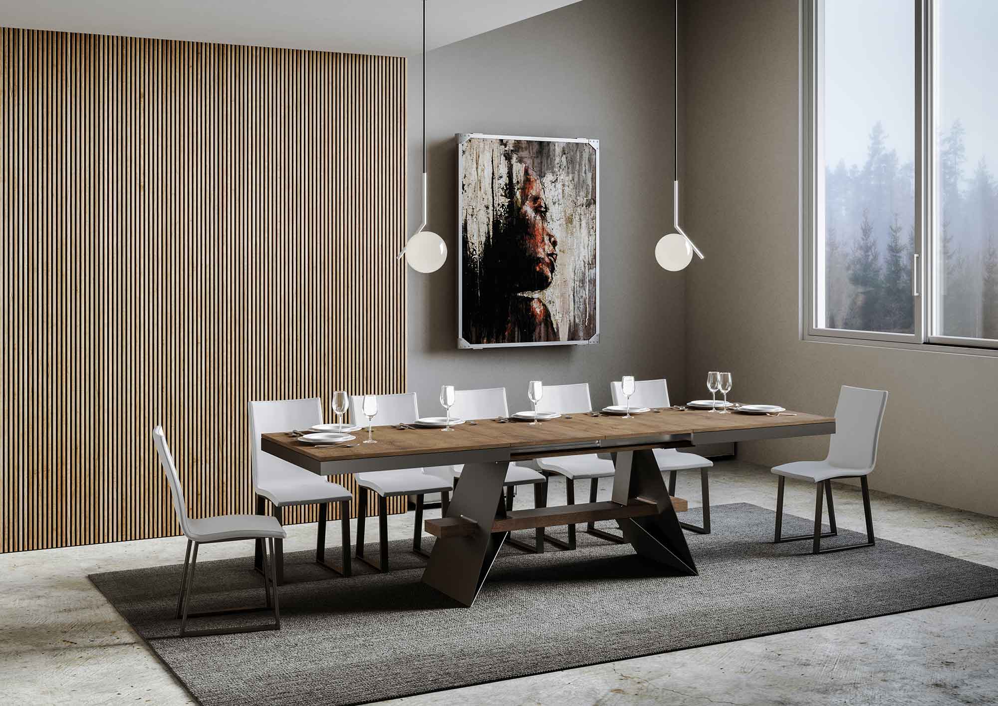 Tavolo Allungabile 180-440x90x77 cm Baita Evolution Noce