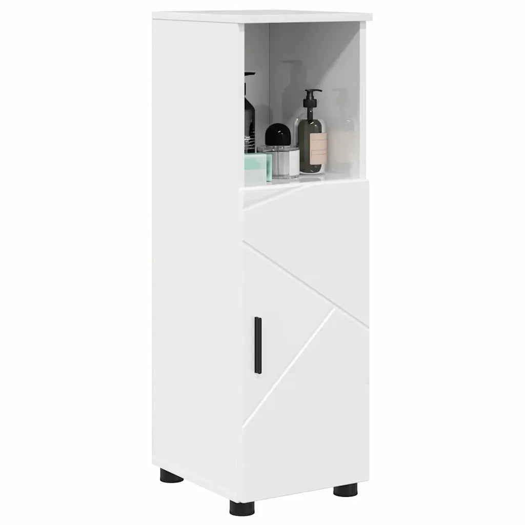 Mobile da Bagno con archiviazione Bianco Lucido 30 x 35 x 95 cm