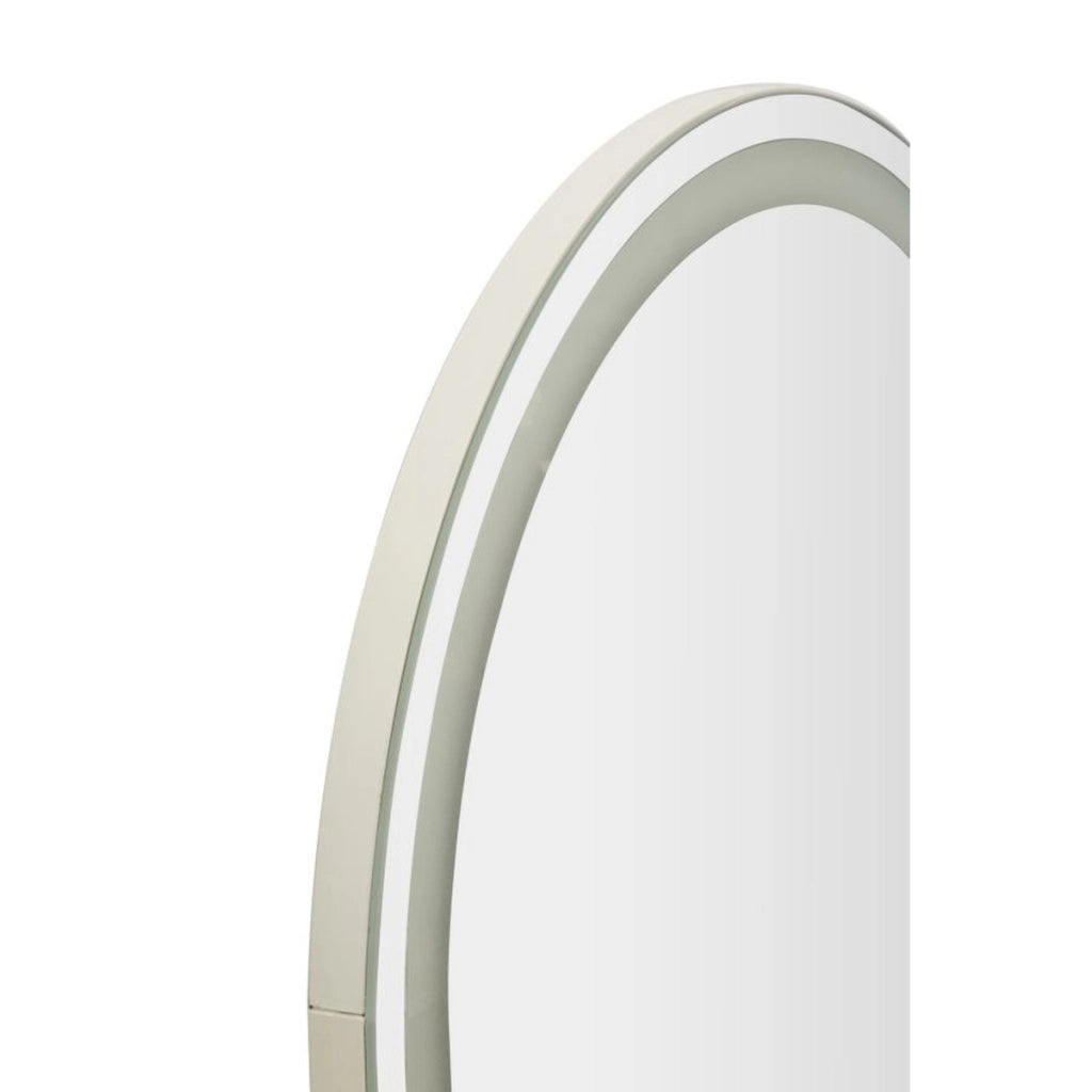 Specchio da parete ovale con illuminazione LED integrata 50x160 cm