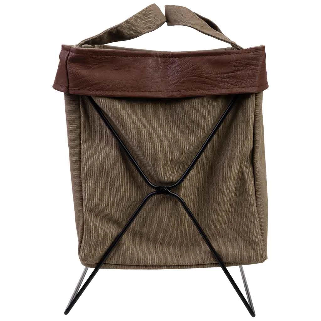 Cesto in metallo e tessuto 38x26x36h cm