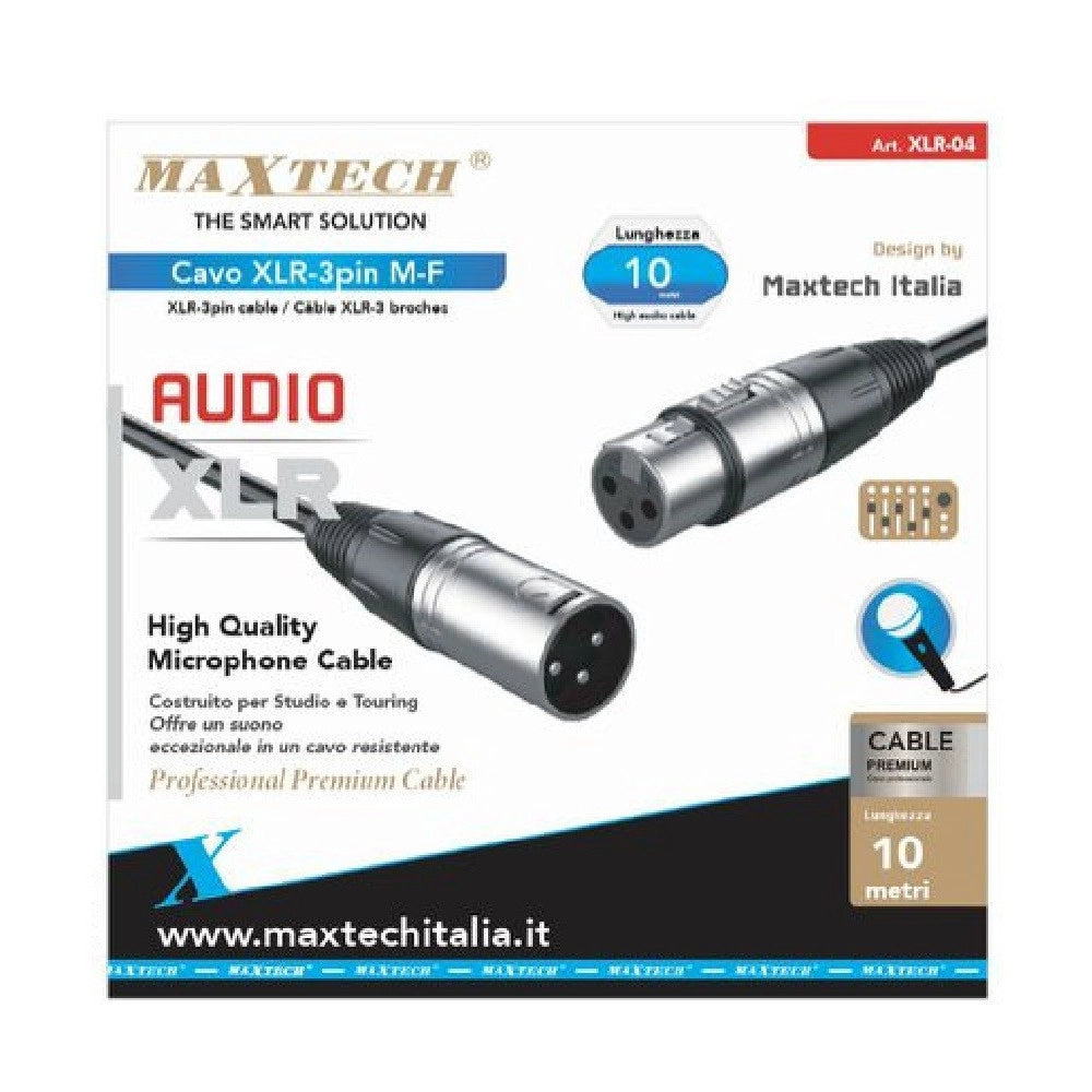 Trade Shop - Cavo Xlr 3 Pin Xlr Maschio-femmina Audio Prolunga Microfono Da 10 Metri Xlr-04 -