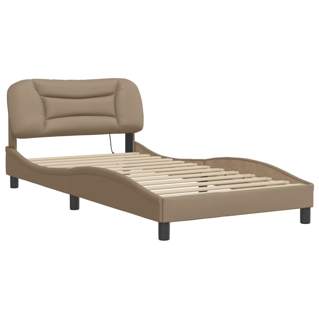 Giroletto con Luci LED Cappuccino 100x200 cm in Similpellecod mxl 91485
