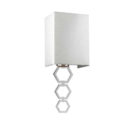 Applique Ria con paralume 17 cm cromo esagoni E27 Elstead