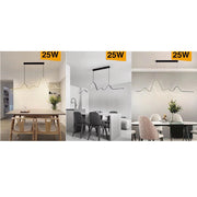 Trade Shop - Lampadario Sospensione Led 25w Moderno Onda Sfalsata Luce 4000k 6500k 3000k B73n -
