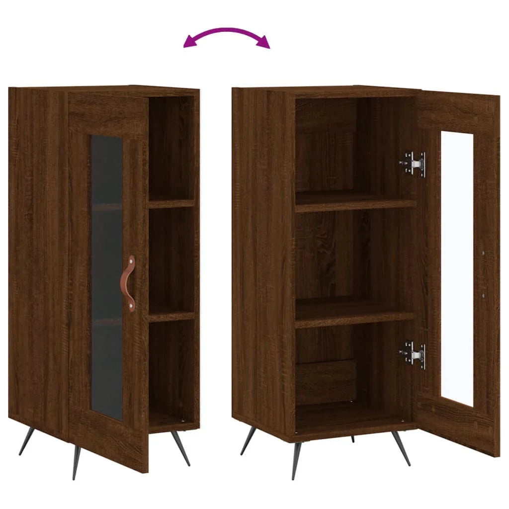 Buffet credenza cassettiera armadio mobile contenitore organizer per cucina soggiorno salotto 34,5 x 34 x 90 cm legno ingegnerizzato marrone 02_0031225