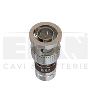 CONNETTORE BNC NIKELATO PER RG59- KX6-RG62U 6.2MM ELAN 408030C 20 PEZZI