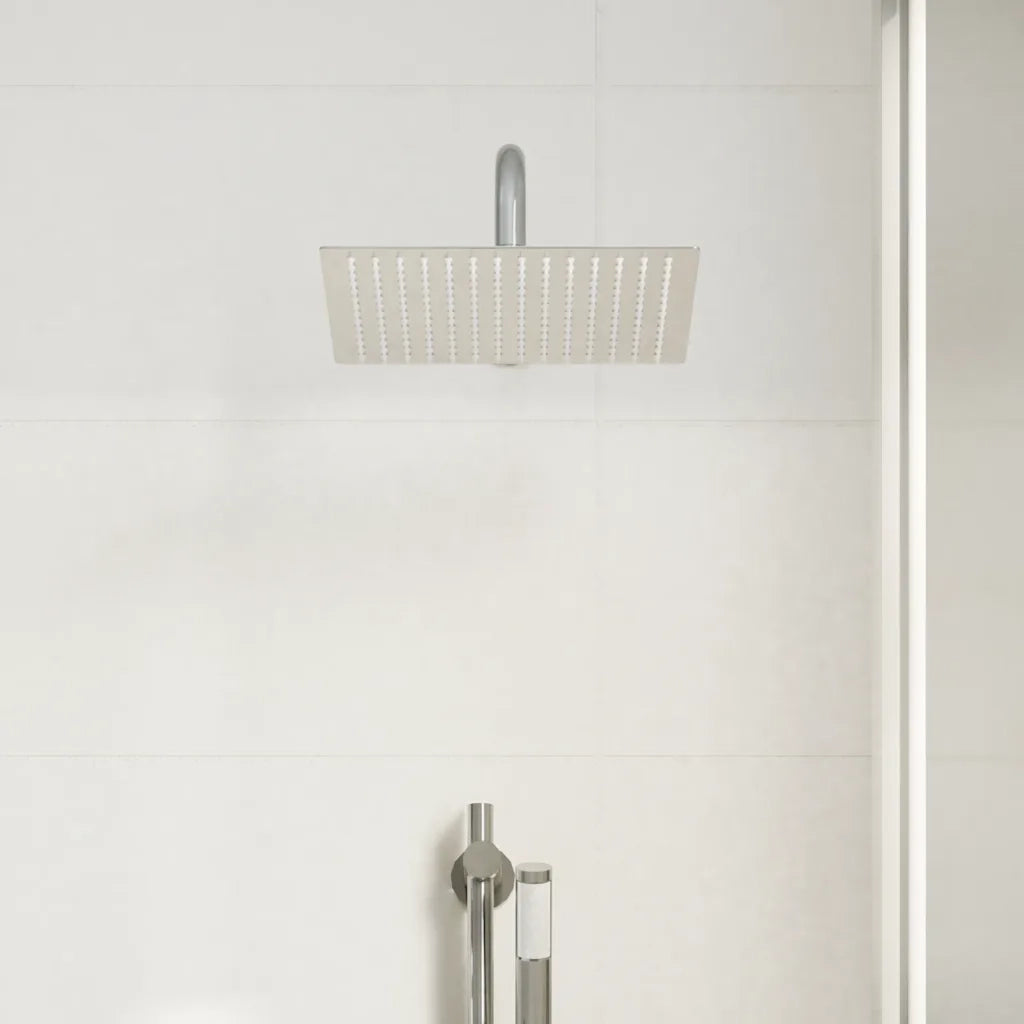 Testa Doccia a Pioggia in Acciaio Inox 304 25x25 cm Quadrata 4103913