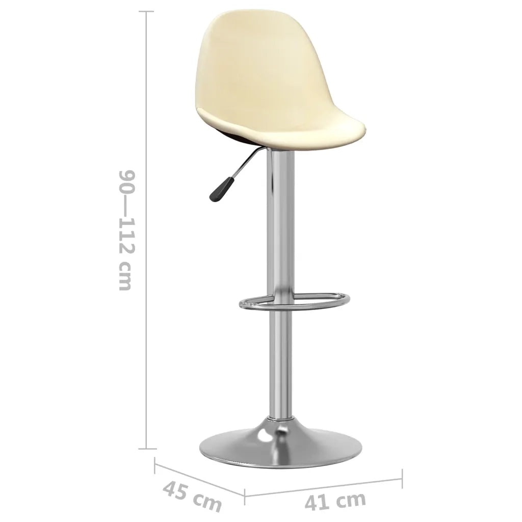 Sgabelli da Bar 2 pz Crema in Tessuto 333383
