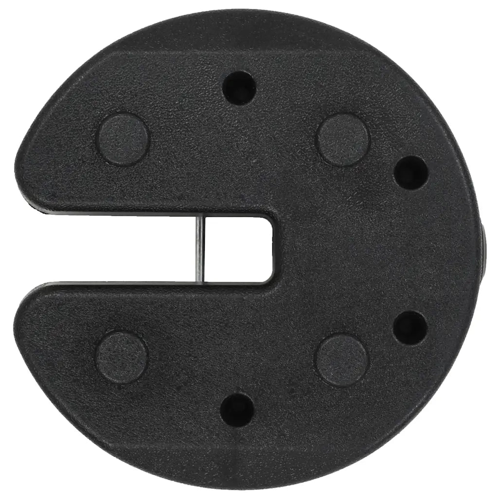 Piastre di Peso per Gazebo 4 pz Nere 220x50 mm in Cemento 45210