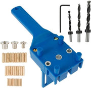Kit di precisione per foratura di dadi in legno - posizionatore in plastica ABS - 41 pezzi - progetti DIY azzurri