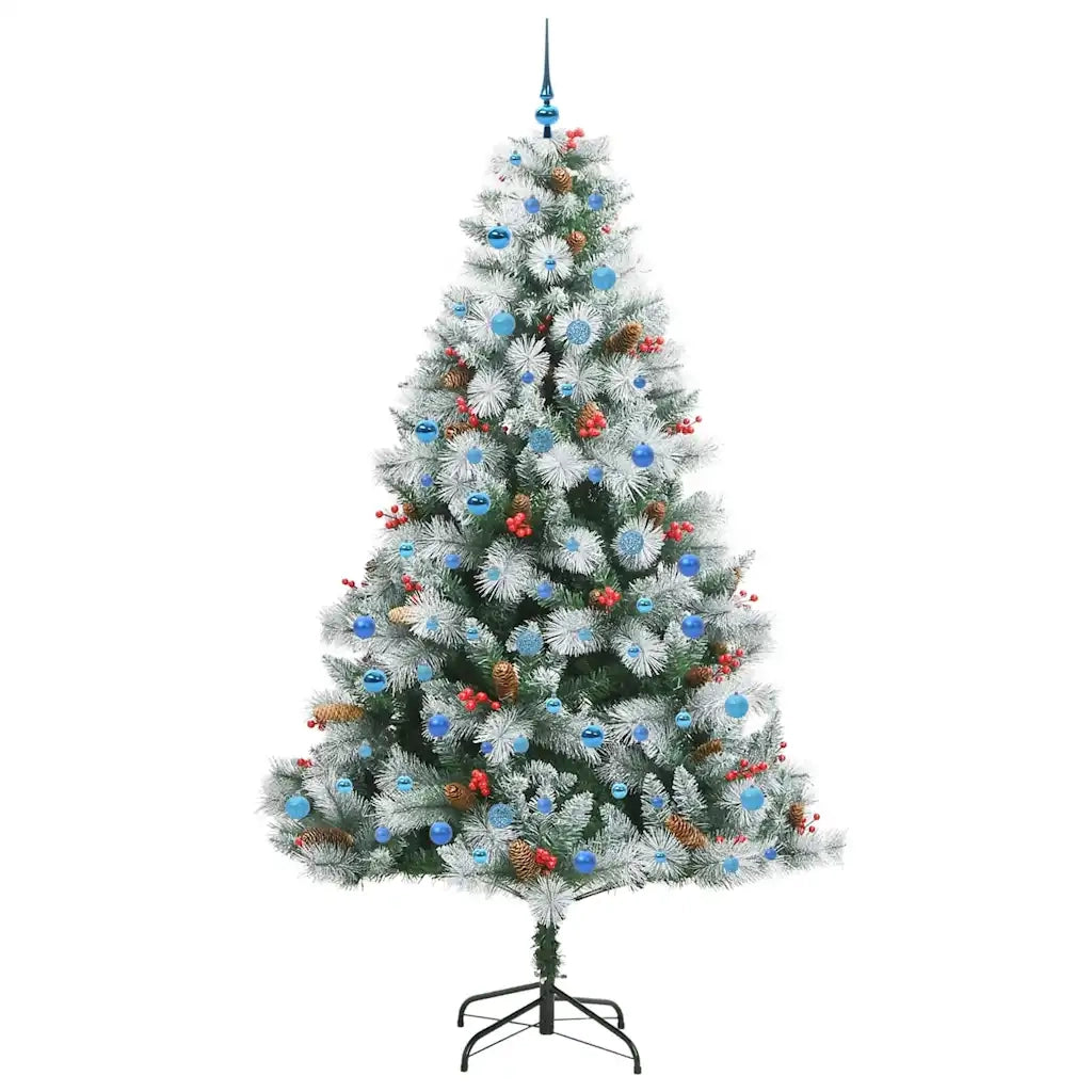 Albero di Natale artificiale Verde e bianco 240 cm 3395204