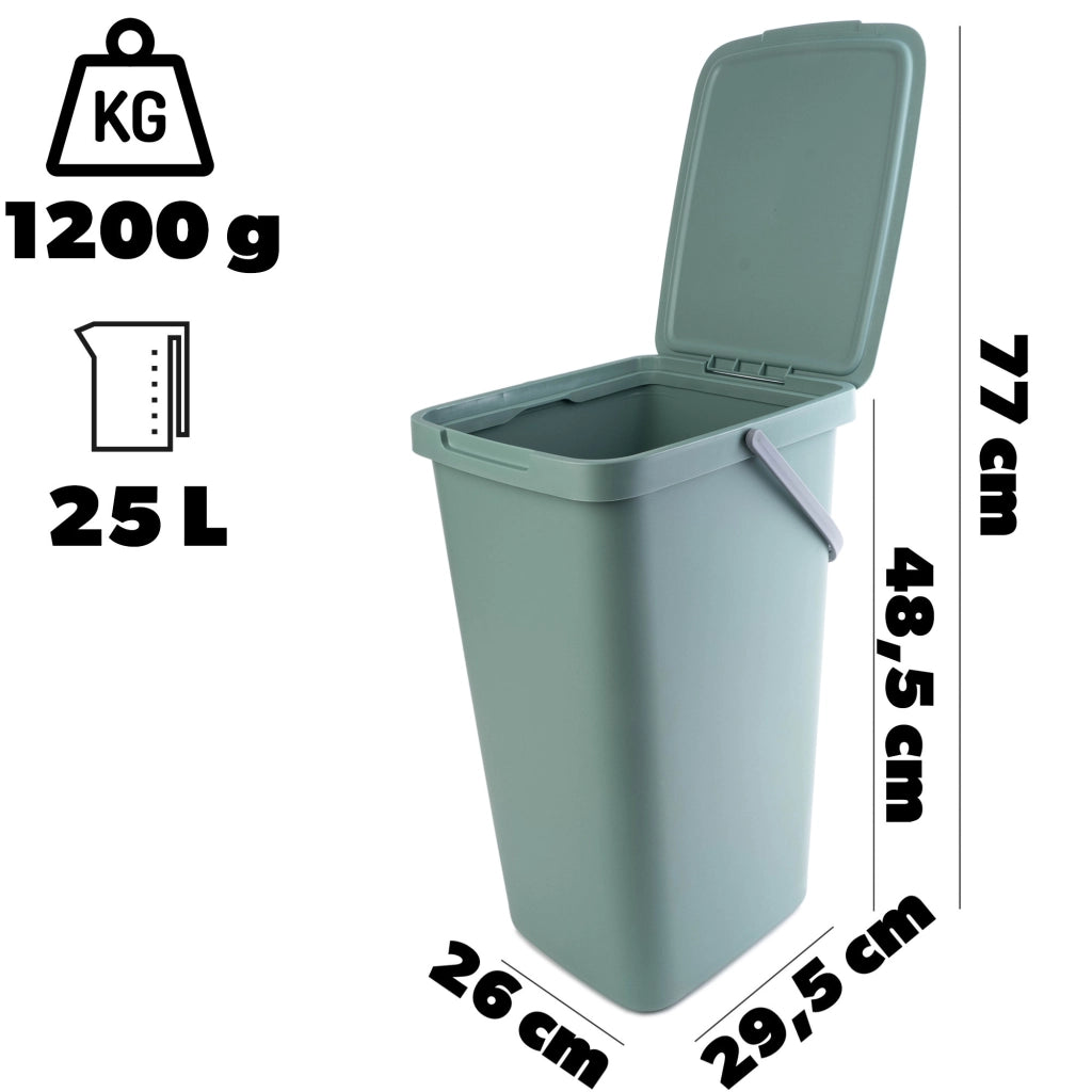 KADAX Zestaw koszy SYSTEMA Q COLLECT 25L jasny zie