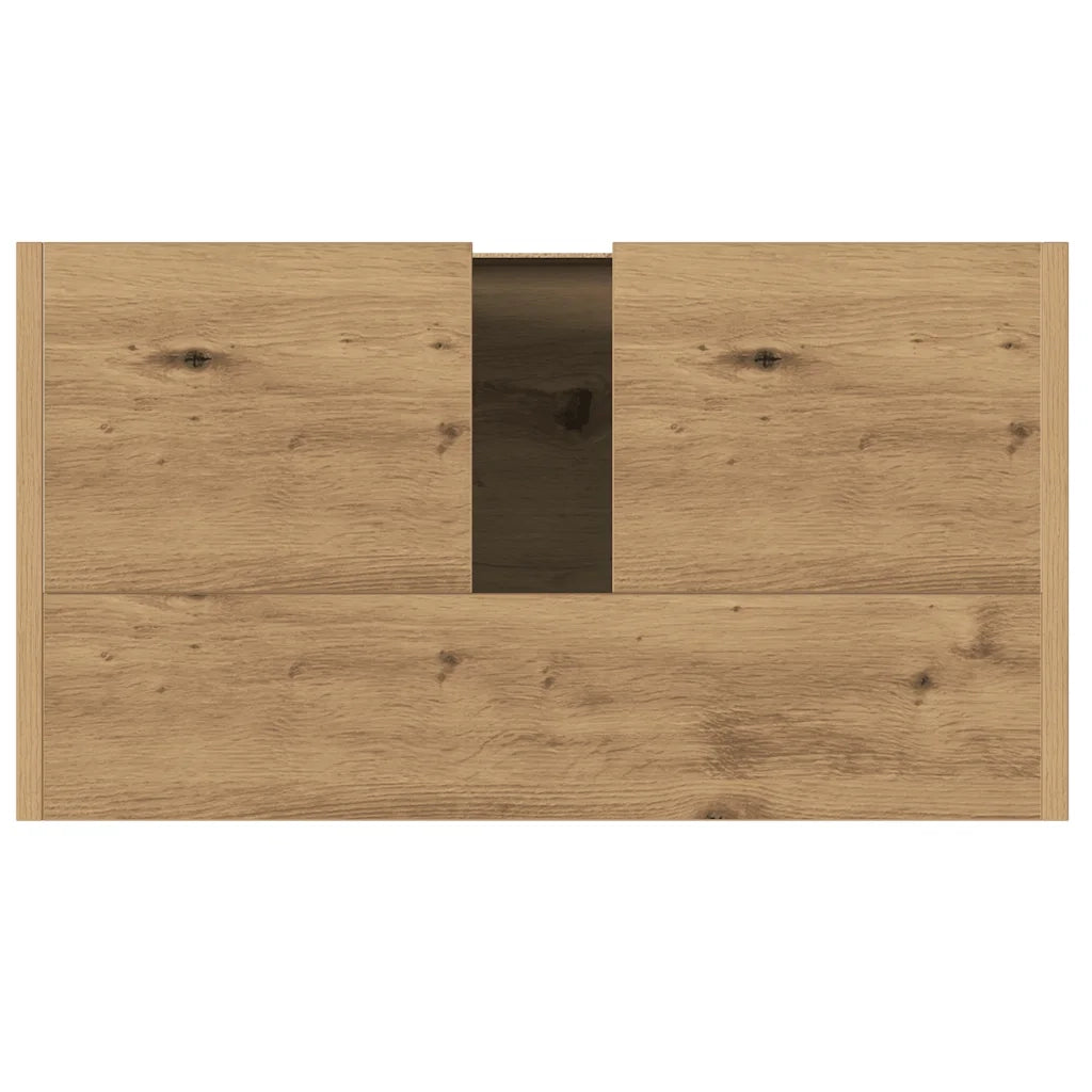 Mobile Lavabo Bagno Rovere Artigianale Legno Multistrato