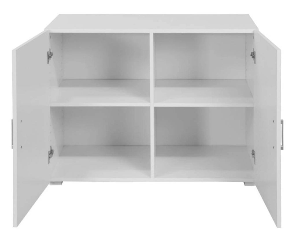 Mobiletto 2 Ante 90x41x85 cm in MDF Bianco