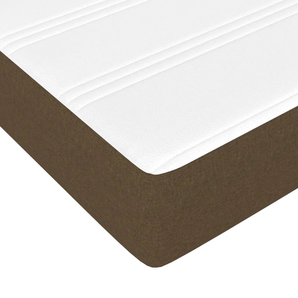 Materasso a Molle Insacchettate Rigidità Media Marrone Scuro 100x200x20 cm 347737