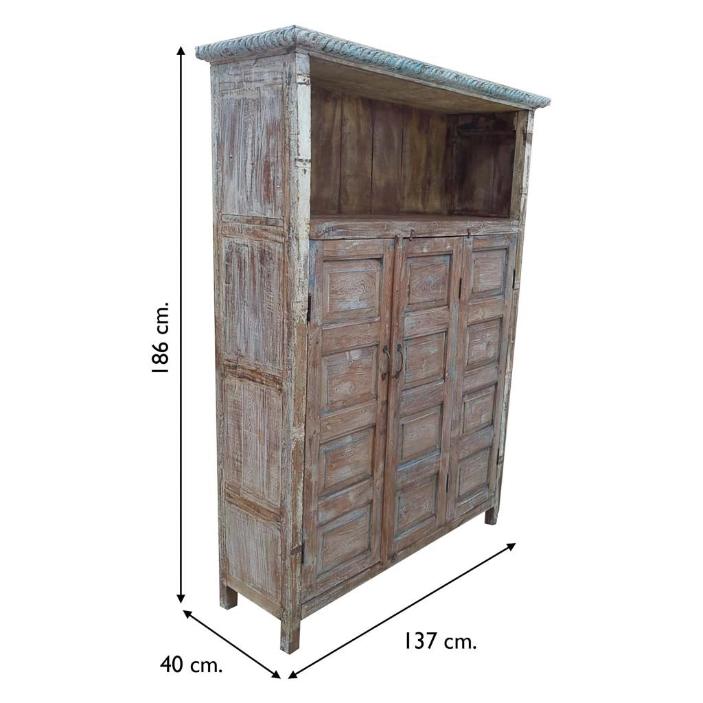 Scaffale in legno marrone 137x40x186h