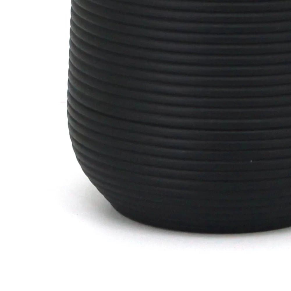 Porta spazzolini nero in poliresina - Serie Elegant